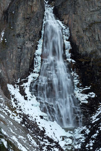 Scenic view of waterfall