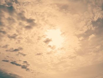 Low angle view of sky during sunset