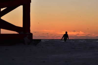 View of sea at sunset