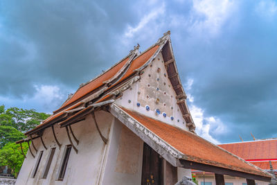 Low angle view of traditional building against sky