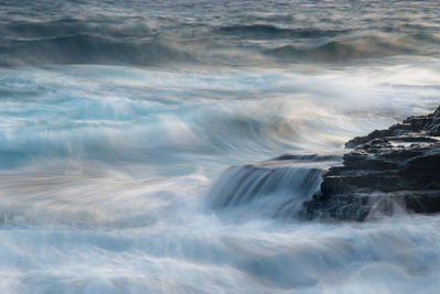 Scenic view of sea waves