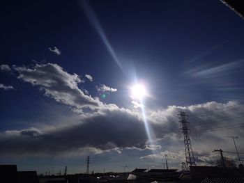 Low angle view of sky at sunset