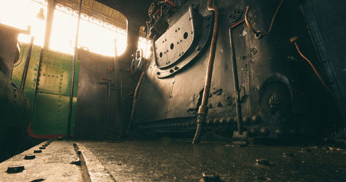 Interior of abandoned factory