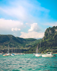 Scenic view of lake garda 