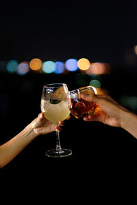 Close-up of woman holding drink