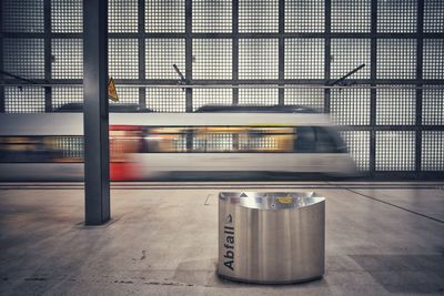 Train at railroad station platform