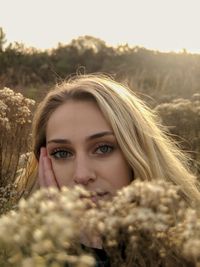 Portrait of beautiful woman