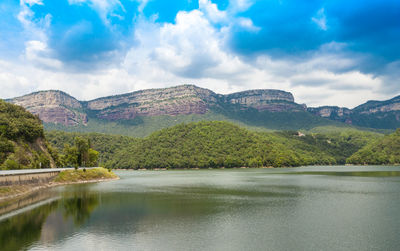 View from sau reservoir, vilanova de sau, catalonia, spain