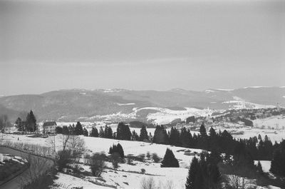 High angle view of landscape against sky