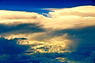 Aerial view of clouds in sky