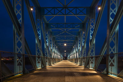 The old railway bridge - in randers, denmark. because of the color its called the blue bridge