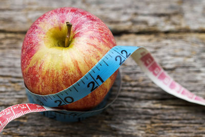 Close-up of apple on table