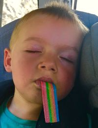 Close-up portrait of boy
