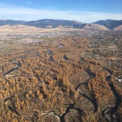 Aerial view of mountains against sky