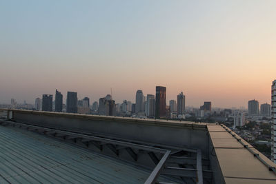 Cityscape at sunset