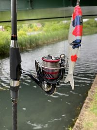 Lure fishing on the canal 