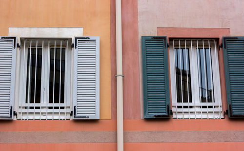 Closed window of building