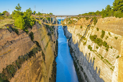 High angle view of river