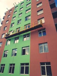 Low angle view of residential building against sky