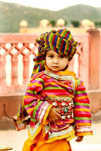 Portrait of boy wearing traditional clothes