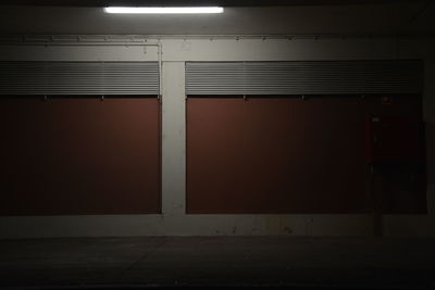 Low angle view of illuminated building