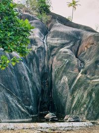 Scenic view of waterfall