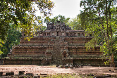 View of old temple against sky