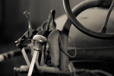 Interior of abandoned car