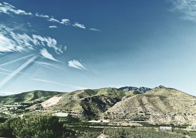 Scenic view of mountains against sky, malaga spain 