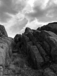 Rock formation against sky