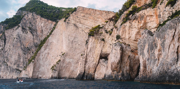 Rock formations at seaside