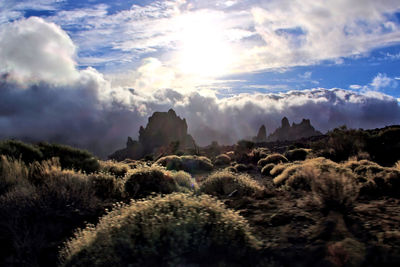 Panoramic view of landscape against sky