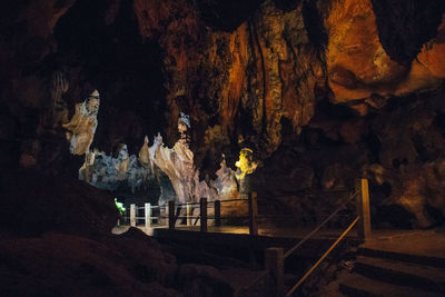 Rock formations in cave