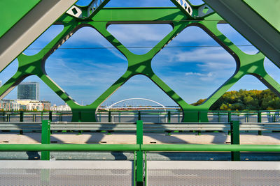 Close-up of bridge against sky