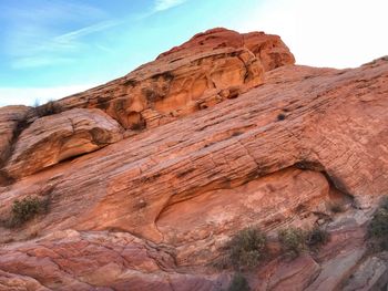 Scenic view of rock formation against sky