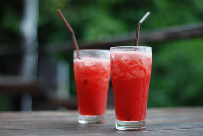 Close-up of drink on table