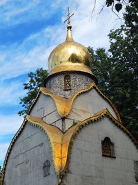 Low angle view of traditional building against sky