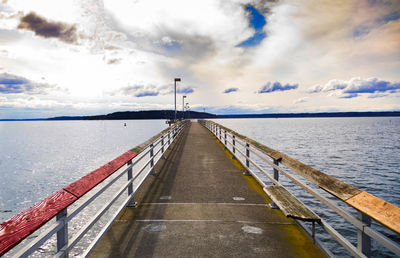 Pier over sea against sky