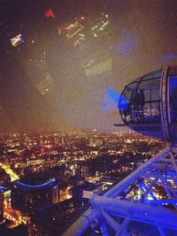 View of illuminated cityscape at night