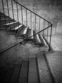 High angle view of stairs