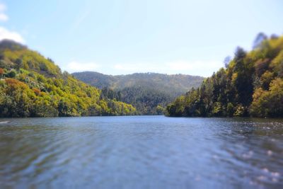 Scenic view of river against sky