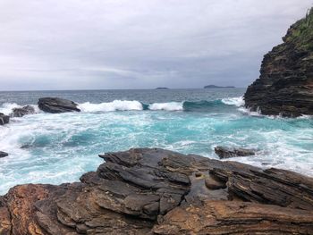 Scenic view of sea against sky