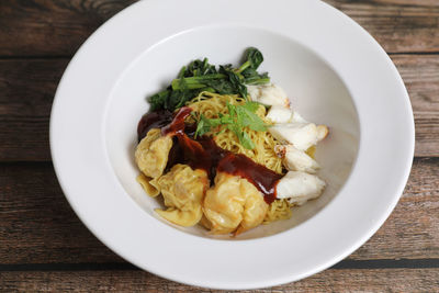 Close-up of meal served in bowl