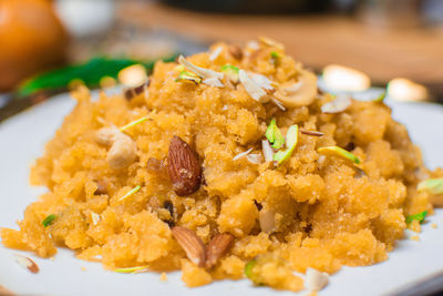 Close-up of food in plate