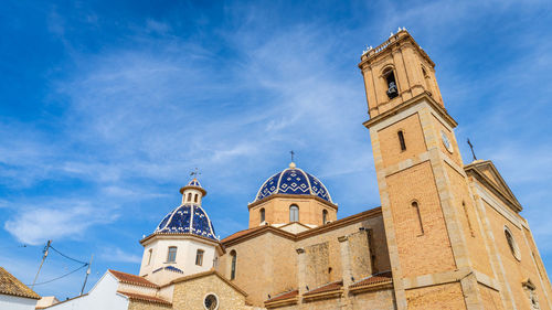 Low angle view of church against sky