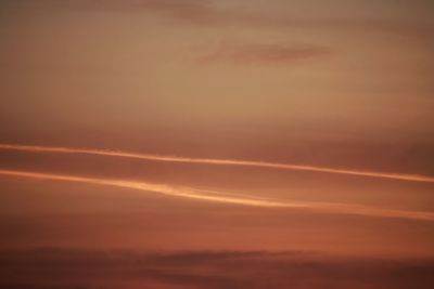 Low angle view of orange sky