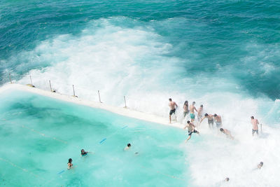 People enjoying at beach