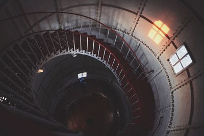 Close-up of spiral staircase