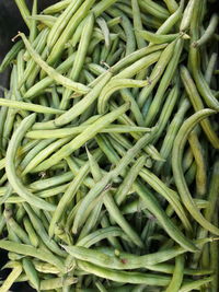 High angle view of fresh vegetables in market