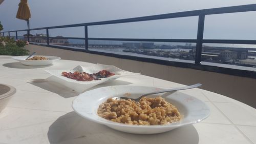 Close-up of fruit salad in plate on table